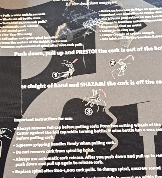 NIB Houdini Lever Corkscrew & Wine Journal Gift Set - Picture 9 of 9